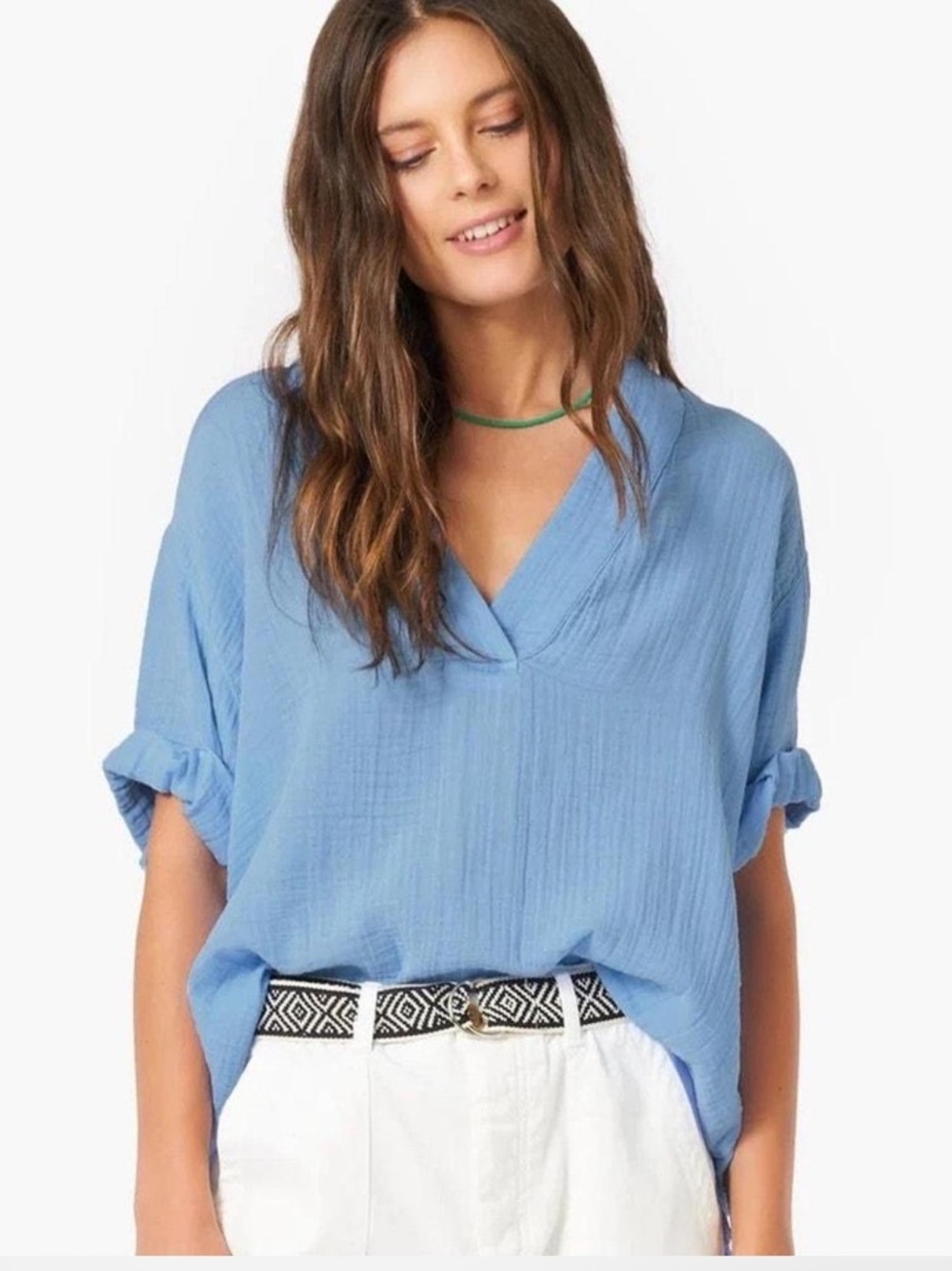 Xirena‎ Avery Gauze Top Flowy Blue Size XS Oversized